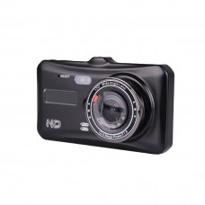 Відеореєстратор автомобільний Caro А-10 нічного бачення 2 камери ІЧ-датчик microSD G-сенсор чорний (A10B)